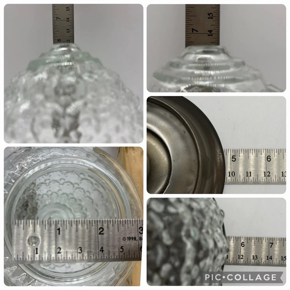 Vintage Bubble Acorn Clear Glass Ceiling Wall Light Fixture & Lamp Shade Globe
